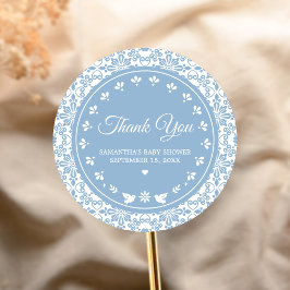 Cielito Lindo Papel Picado Baby Shower Runder Aufkleber