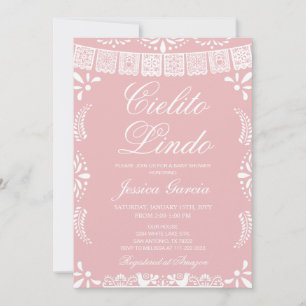 Cielito Lindo Papel Picado Mädchen Baby Shower Einladung