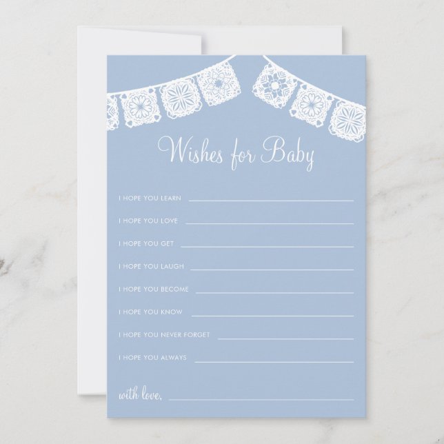 Cielito Lindo Papel Picado wünscht sich eine Babyk Einladung (Vorderseite)