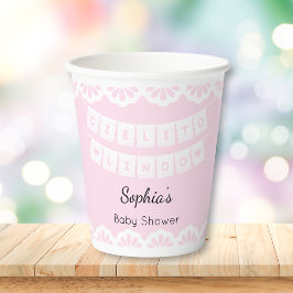 Cielito Lindo Pink Babydusche Pappbecher
