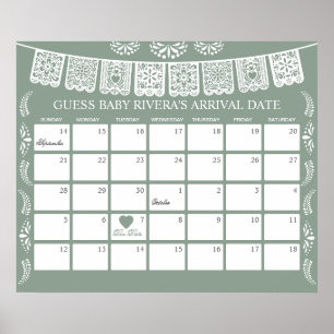Cielito Lindo Rate den Geburtstermin-Kalender Poster
