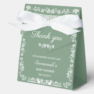 Cielito Lindo Sage Grün Geschenkbox für Baby-Party Geschenkschachtel