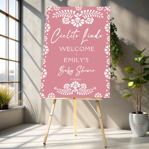 Cielito lindo staubige rosa Babydusche Begrüßungsz Poster