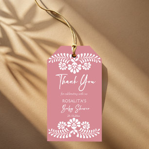 Cielito lindo staubige rosa mexikanische Babydusch Geschenkanhänger