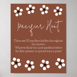 Cielito Lindo Talavera Mexican Baby Shower Game Poster