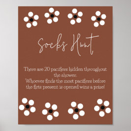 Cielito Lindo Talavera Mexican Baby Shower Game Poster