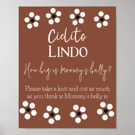 Cielito Lindo Talavera Mexican Baby Shower Game Poster