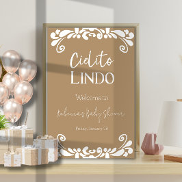 Cielito Lindo Talavera Mexican Baby Shower Willkom Poster