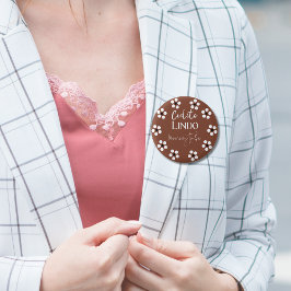 Cielito Lindo Talavera Mexican Fiesta Baby Shower Button