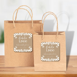 Cielito Lindo Talavera Mexican Fiesta Baby Shower Quadratischer Aufkleber