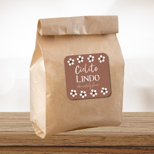 Cielito Lindo Talavera Mexican Fiesta Baby Shower Quadratischer Aufkleber