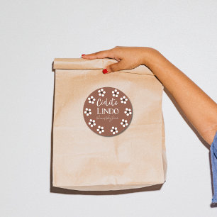 Cielito Lindo Talavera Mexican Fiesta Baby Shower Runder Aufkleber