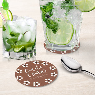 Cielito Lindo Talavera Mexican Fiesta Baby Shower Runder Pappuntersetzer