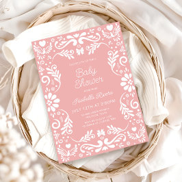 Cielito Lindo Talavera Mexican Girl Baby Shower Einladung