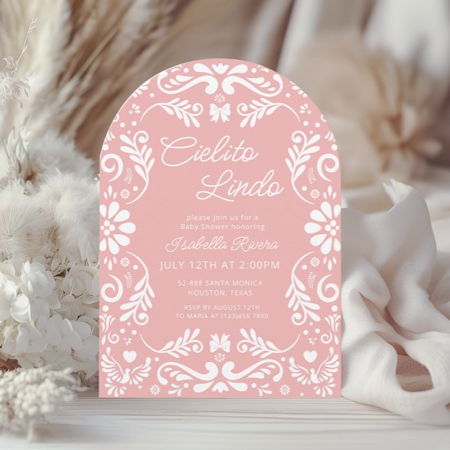 Cielito Lindo Talavera Mexican Girl Baby Shower Einladung (Von Creator hochgeladen)