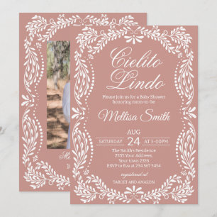 Cielito Lindo Talavera Mexican Pink Baby Shower Einladung