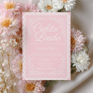 Cielito Lindo Talavera Mexican Pink Baby Shower Einladung
