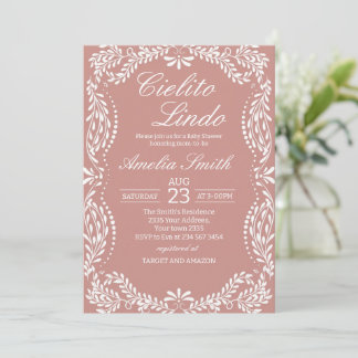 Cielito Lindo Talavera Mexikanische Baby Shower in Einladung