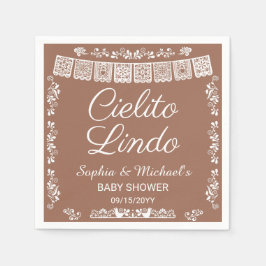 Cielito Lindo terracotta Baby Shower Serviette