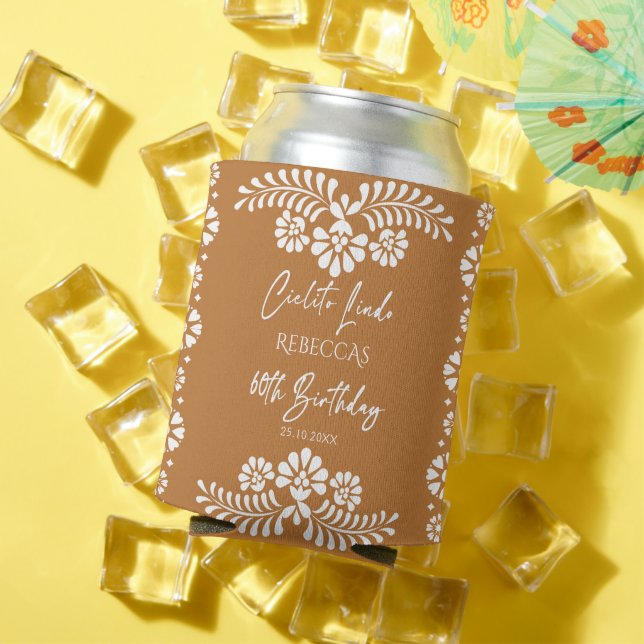 Cielito lindo terracotta mexikanische 60. Geburtst Dosenkühler (In Situ Sommer)