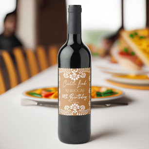 Cielito lindo terracotta mexikanische 60. Geburtst Weinetikett