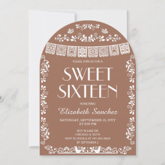 Cielito Lindo Terracotta Sweet Sixteen Birthday Einladung