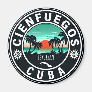 Cienfuegos Cuba Island Retro Sunset Souvenirs 60er Magnet