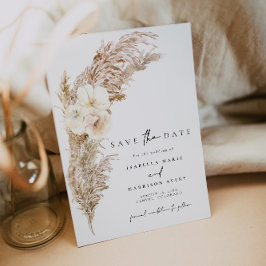 CIERA Boho Dry Pampas Grass Save the Date Einladung