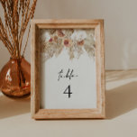 CIERA Boho Terracotta Pampas Wüste Tischnummern<br><div class="desc">Diese Tischnummer umfasst bohemianisches Trockenrasen,  cremige Terrakotta-Flora und einen einfachen Schriftart. Editieren Sie einfach die Tischnummer und fügen Sie 'Quantität 1' in Ihren Warenkorb ein. Ändern Sie die Anzahl und wiederholen Sie alle Tabellen. Diese Tischnummer ist die perfekte Ergänzung zu Ihrer Boho-Wüstenhochzeit,  Babydusche,  Brautparty oder anderen besonderen Veranstaltungen.</div>