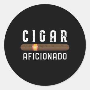 Cigar Aficionado Zigarrenrauchwalzen Runder Aufkleber
