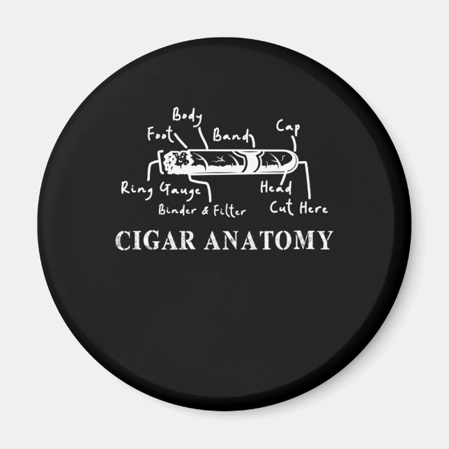 Cigar Anatomie Smoker Humidor Cutter Zigarrengesch Magnet (Vorne)