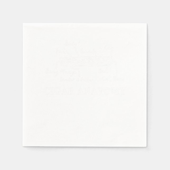 Cigar Anatomie Smoker Humidor Cutter Zigarrengesch Serviette (Vorderseite)