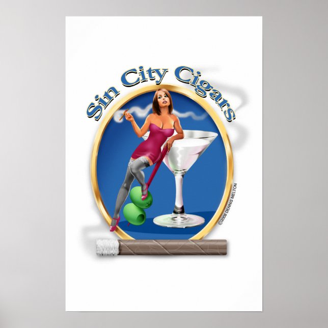 Cigar Art "Martini Girl" Logo Poster (Vorne)