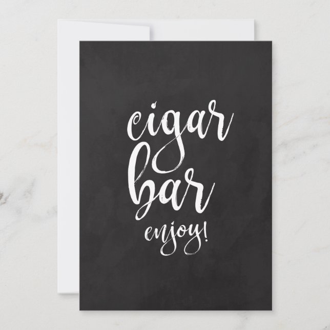 Cigar Bar Affordable Chalkboard Wedding Sign (Vorderseite)