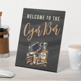 Cigar Bar Pedestal-Zeichen Sockelschild
