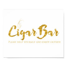 Cigar Bar Sign - Imitate Goldene Fohlen Shimmer