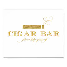 Cigar Bar Sign - Imitate Goldene Fohlen Shimmer