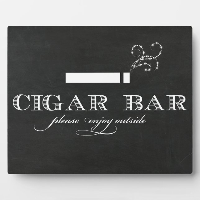 Cigar Bar Sign Table Easel Fotoplatte (Vorderseite)