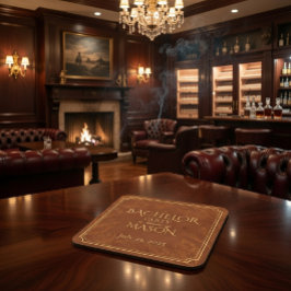 Cigar Bar Theme Bachelor Party Getränkeuntersetzer