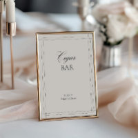 Cigar Bar Vintag Light Gray Sign