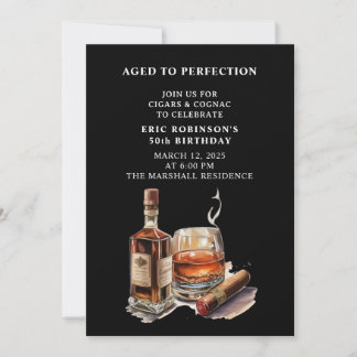 Cigar Birthday Party Einladung