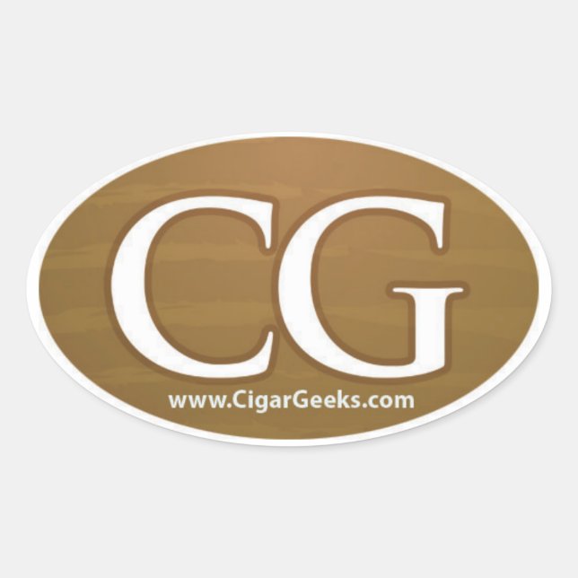 Cigar Geeks Oval Sticker (Vorderseite)