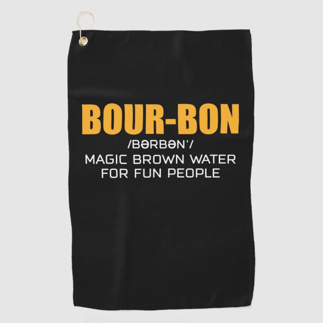 Cigar Lover | Bourbon Magic Brown Golfhandtuch (Vorderseite)