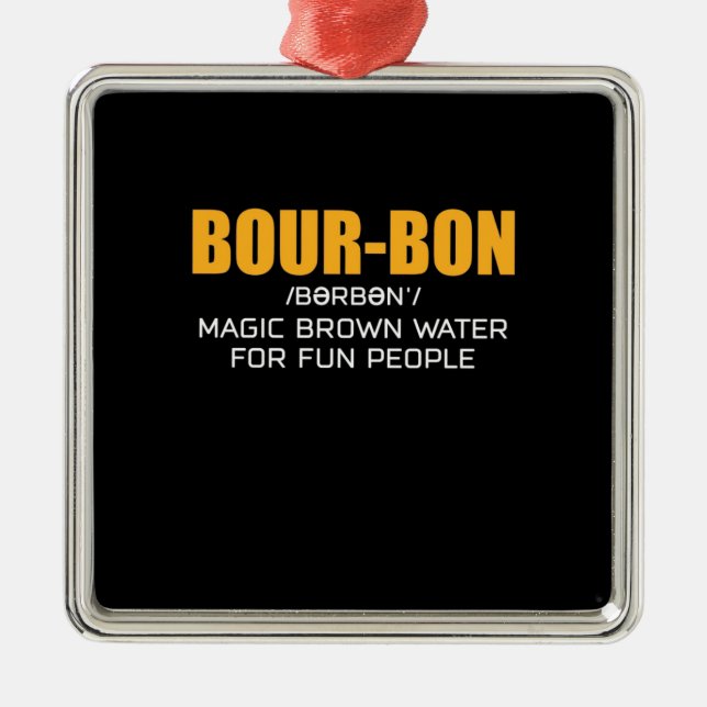 Cigar Lover | Bourbon Magic Brown Ornament Aus Metall (Vorne)