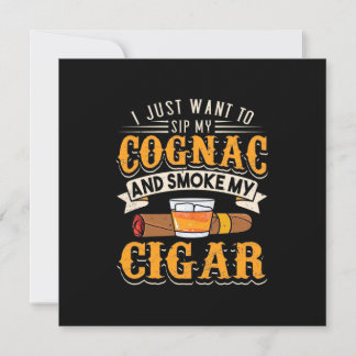 Cigar Lover | Mein Cognac und rauche meinen Zigarr Einladung