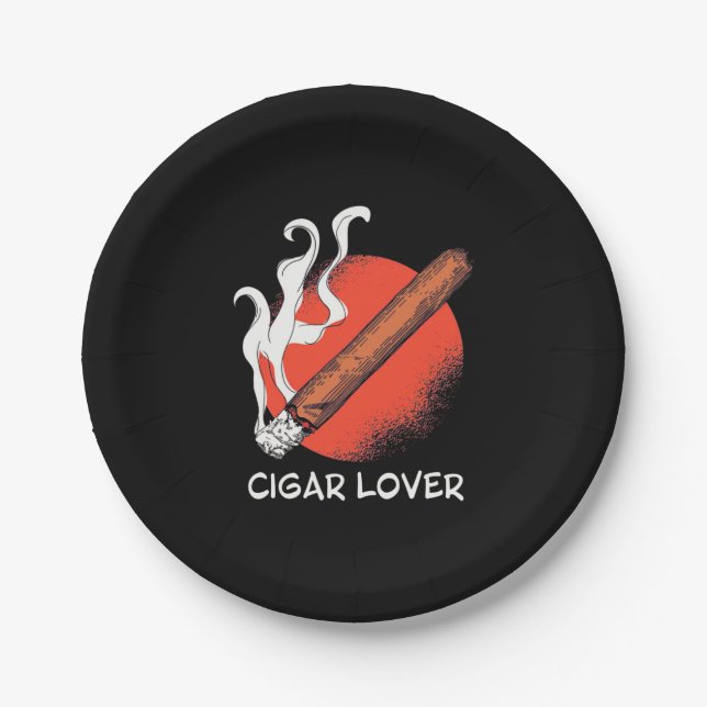 Cigar Lover Pappteller (Vorderseite)