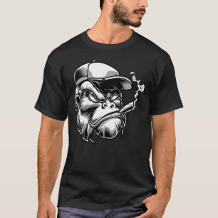 Cigar Rauchen Gorilla Silverback Affen Geschenk T-Shirt