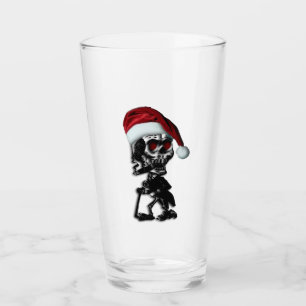 Cigar Rauchen Weihnachtsskelett Glas