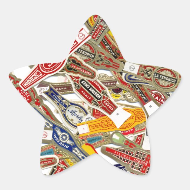 Cigar Ring Wrappers Stern-Aufkleber (Vorderseite)