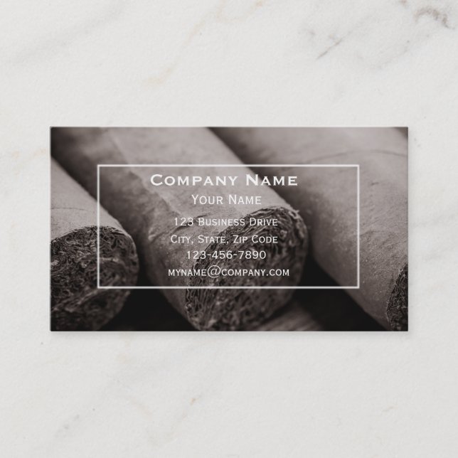 Cigar Shop Business Card Visitenkarte (Vorderseite)